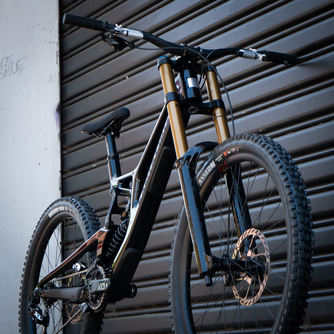 Bike Santa Cruz V10 CC | FOX 40 STEALTH | RSV HOPE | SRAM X0 DH MAVEN | BLACK SPECKLE MX LGE | CUSTOM BUILD '26