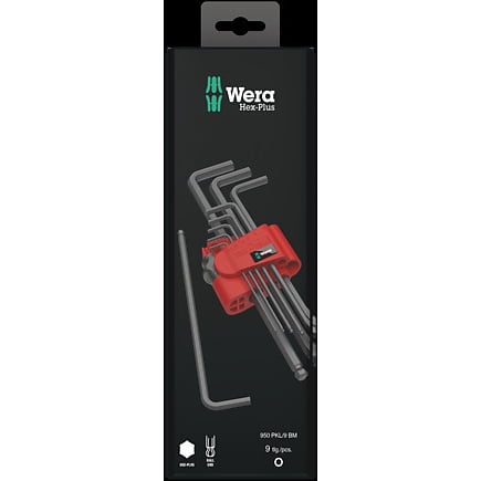 Tool Wera 950/9 Hex-Plus 6 L-key set metric Black Laser