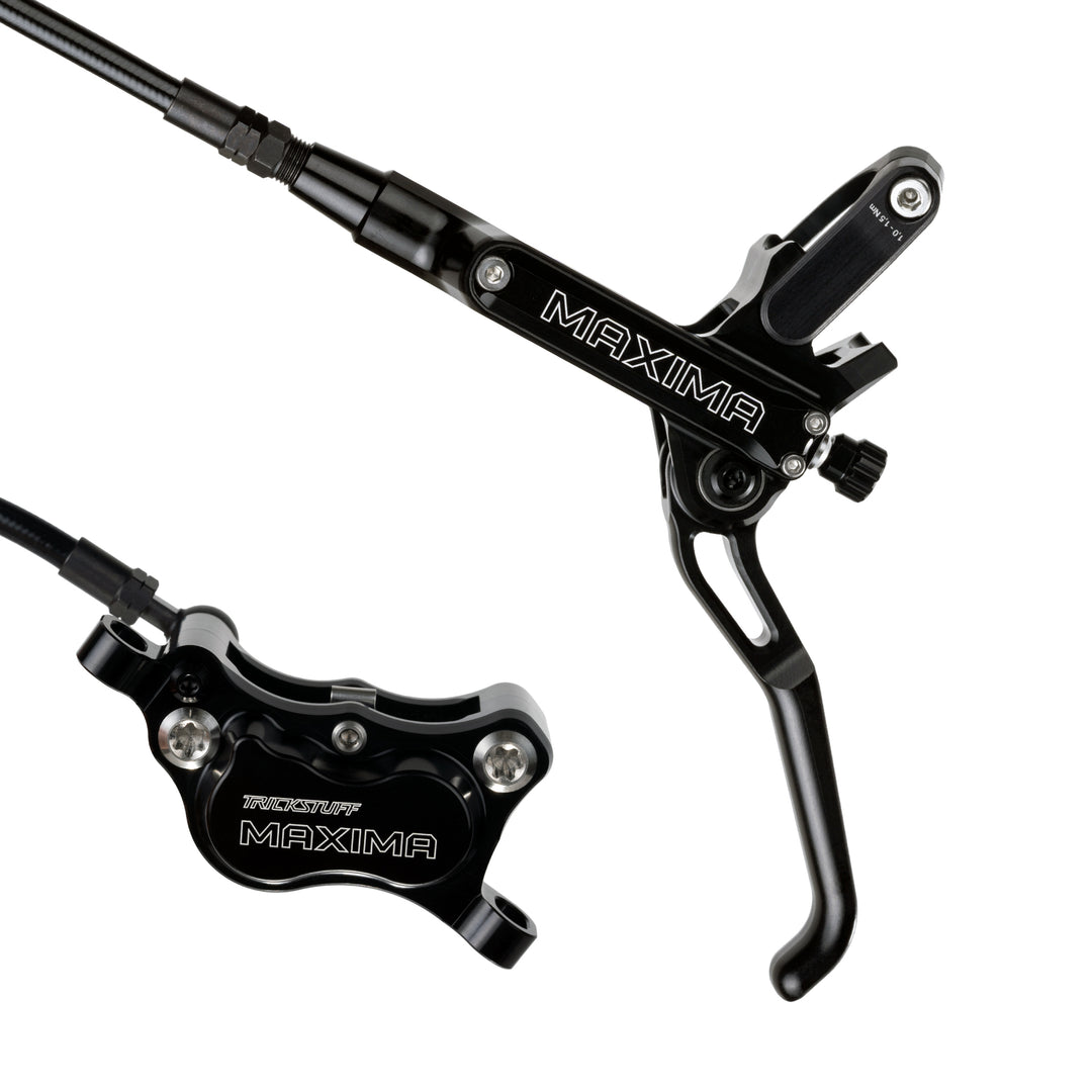 Brakeset Trickstuff Maxima | Pump Black / Reservoir Black / Lever Neutral / Calliper Black / Kevlar Black Hose / Pump Straight Black / Calliper Banjo Black