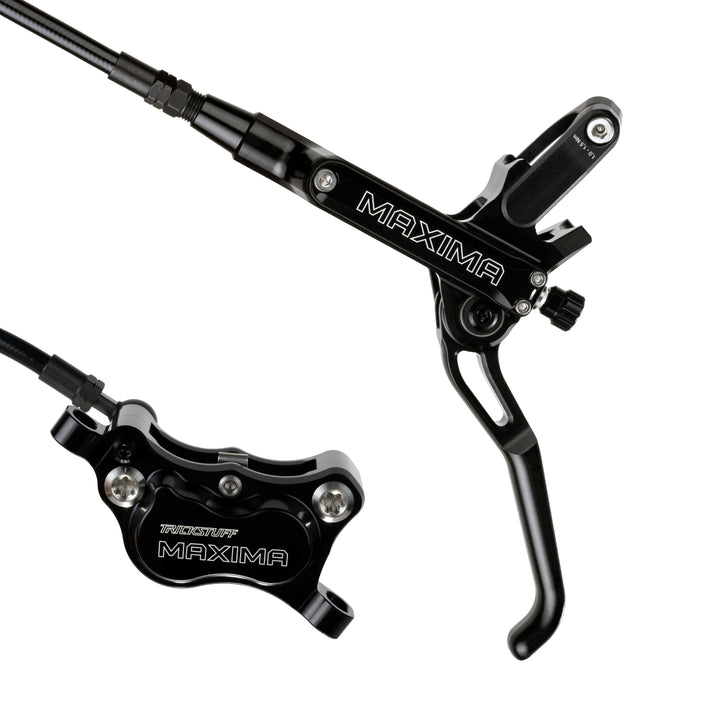 Brakeset Trickstuff Maxima | Pump Black / Reservoir Black / Lever Neutral / Calliper Black / Kevlar Black Hose / Pump Straight Black / Calliper Banjo Black