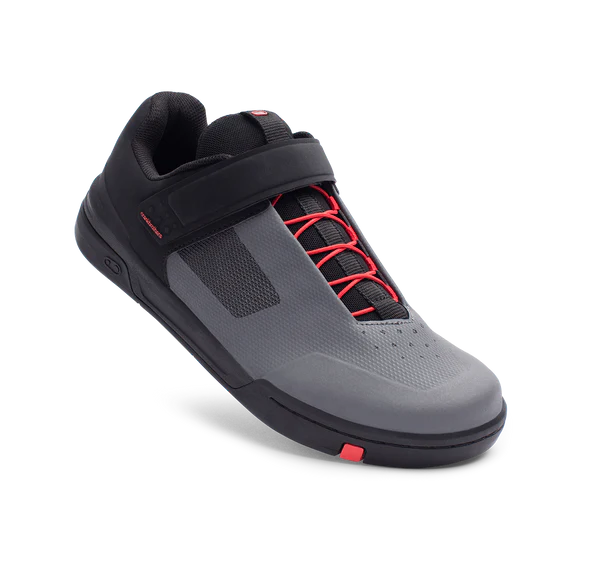 CrankBrothers Stamp Flat Shoe Speedlace + Strap Grey/Red