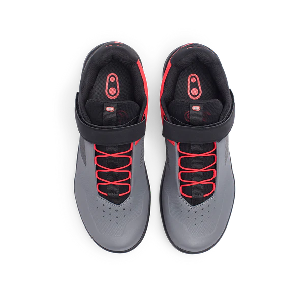 CrankBrothers Stamp Flat Shoe Speedlace + Strap Grey/Red